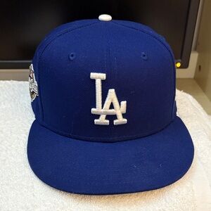 Vintage 2025 World Series Championship patch New Era Blue LA Dodgers Hat